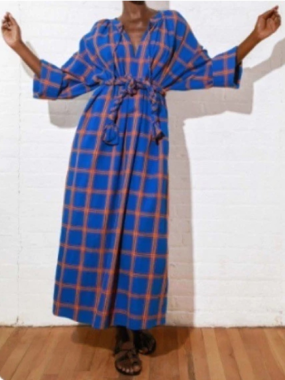 NEW! MARA HOFFMAN Lysa Cover Up Dress in Blue Multi Size S Resortwear Cruise - Picture 4 of 13